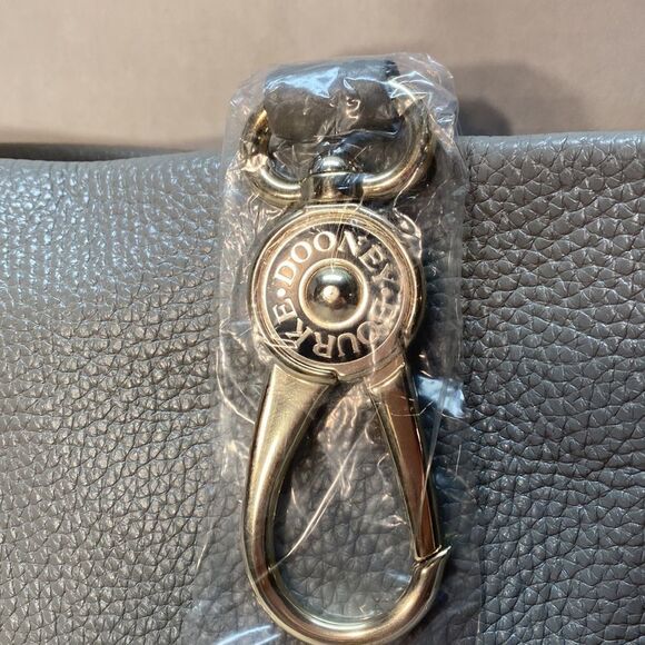 Dooney & Bourke NWT Logo Lock Shoulder Gray Bag - Picture 2 of 16